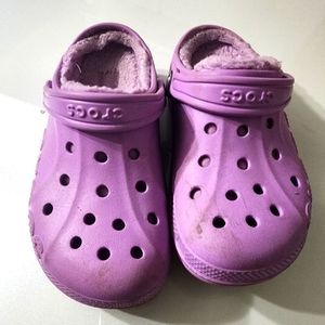 Kids fuzzy crocs